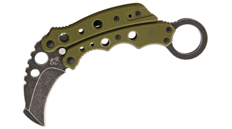 Mantis MK-4GSW Vuja De Balisong-Style Karambit Crossover Knife 2