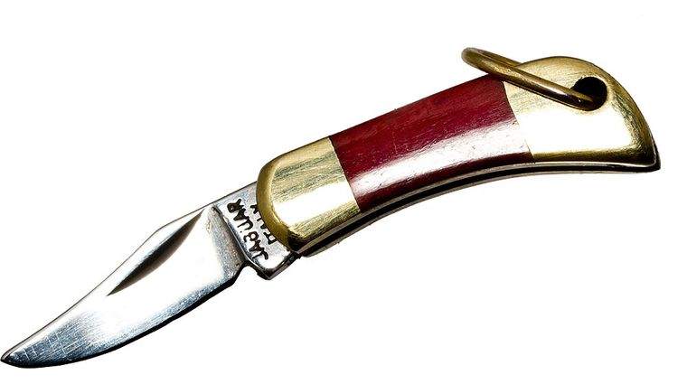 Franklin Mint Brass Handle Collectible Folding Knives for sale