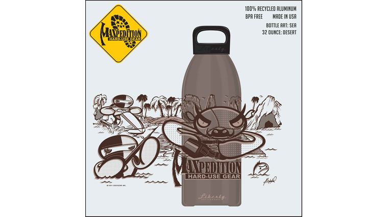 Maxpedition LB32MILT 32oz Water Bottle MILITARY, Desert Tan - KnifeCenter  - Discontinued