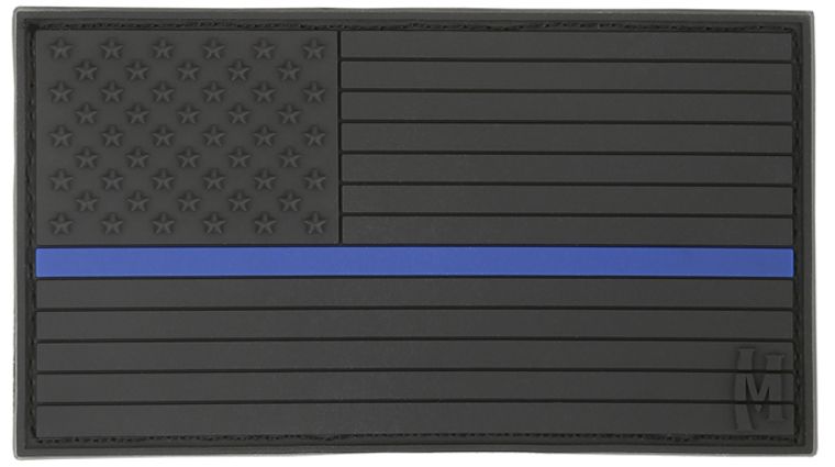Maxpedition PVC Large USA Flag Patch, Law Enforecement Thin Blue Line