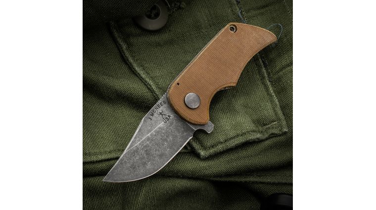 Jonathan McNees Custom Tracker Jacker Flipper 1.8" CPM-154 Acid Washed