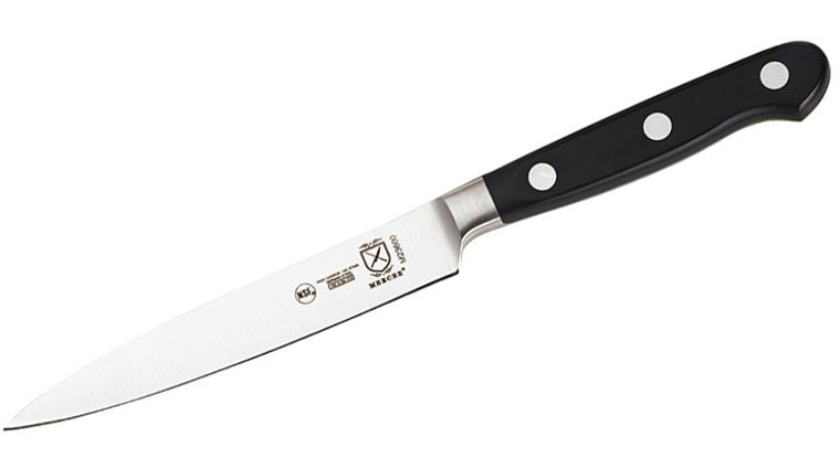 Mercer Cutlery Renaissance 5 Utility Knife, Black Delrin Handles