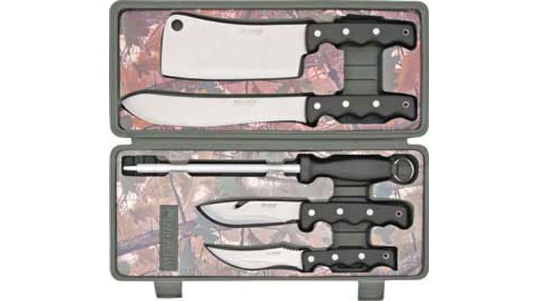 Meyerco Big Game Butcher Travel Set with 4 Knives and Sharpening Steel in  Case - KnifeCenter - MASB - Discontinued