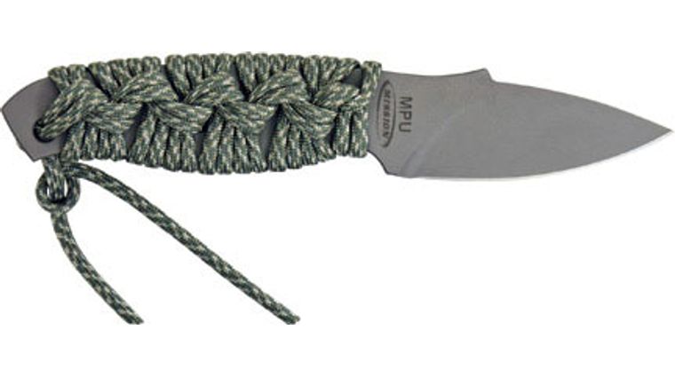 Mission Knives MPU-S Utility Knife 3 Titanium Blade, Cord Wrapped Handle,  MOLLE Sheath - KnifeCenter - MSC002 - Discontinued