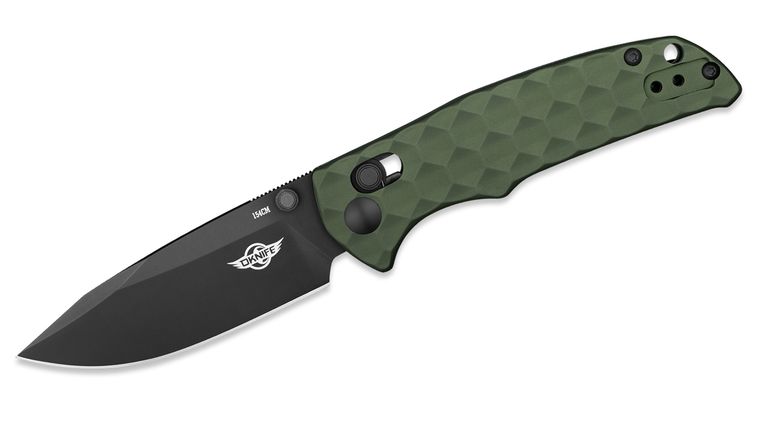 Olight Oknife Rubato 3 Rail Lock Folding Knife 2.96" 154CM Black Drop ...