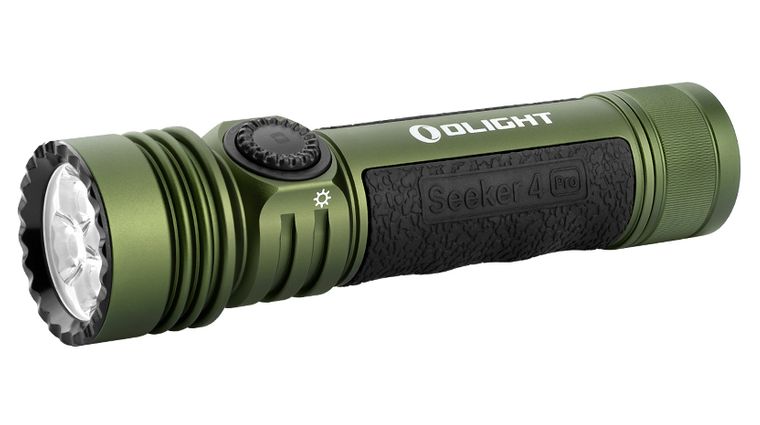 Olight Seeker 4 Pro Rechargeable Cool White LED Flashlight, OD Green, 4600  Max Lumens - KnifeCenter - SEEKER-4-PRO-ODGRN