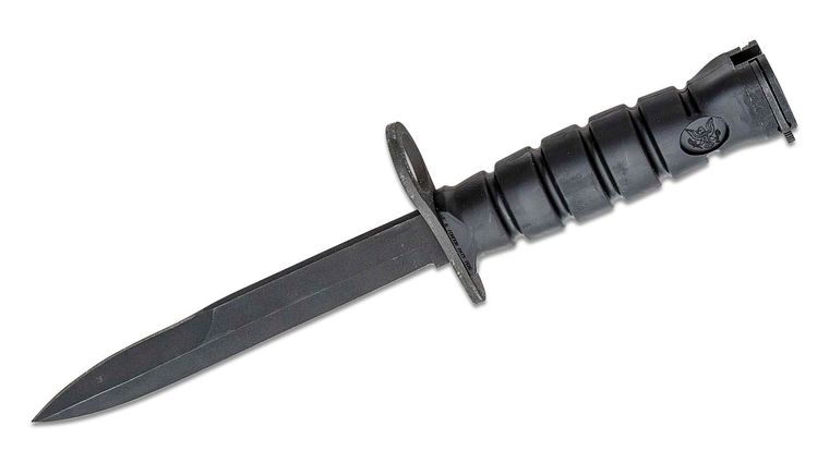 Ontario M7-B Bayonet Fixed 6.7" Black Blade, Black Kraton Handle And ...