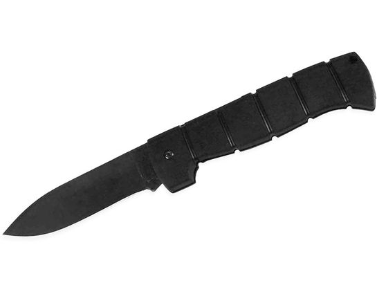 Ontario Spec Plus Folder 4" Black Drop Point Plain Blade ...