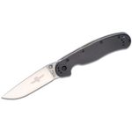 Ontario RAT Model 1 Folding Knife 3.6 inch Satin Plain Blade, Black Nylon Handles