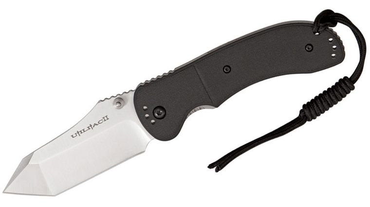 Ontario Traveler Keyring Folding Knife 2.13 Satin Plain Blade
