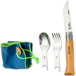 Opinel 2-Piece N0102 Paring Knife Set, 3.875 X90 Carbon Plain Blades,  Beechwood Handles - KnifeCenter - 001222