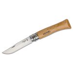 Opinel N010 Folding Knife 3.92 inch Sandvik 12C27 Plain Blade, Beechwood Handle