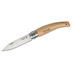 Opinel N08 Garden Folding Knife 3.25 inch Sandvik 12C27 Plain Blade, Beechwood Handle