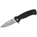 Al Mar Mini SERE 2020 G Assisted Flipper Knife 3 inch D2 Satin Combo Talon Drop Point, Black G10 Handles