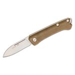 Buck 250 Saunter Slipjoint Folding Knife 2.375 inch 154CM Satin Drop Point Blade, OD Green Micarta Handles