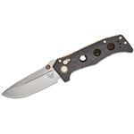 Benchmade Adamas 275GY-1 Knife - Shane Sibert - Tungsten Grey CruWear Drop  Point - Black G10 - AXIS Lock Folder - USA Made