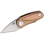 Bestech Knives Tulip Front Flipper Slipjoint Knife 1.53 inch M390 Two-Tone Tanto Blade, Pink Anodized Titanium Handles