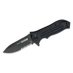 Outdoor Edge Le Hawk LHK-40C - Wharncliffe Fixed Blade - Blackstone Finish  - Black TPR Coated Duck Head Handle