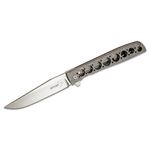 Boker Plus Brad Zinker Urban Trapper Gentleman's Flipper Knife 3.46 S35VN  Black Blade, White Resin Handles with Blue Liners - KnifeCenter Exclusive -  KnifeCenter - 01BO696SOI