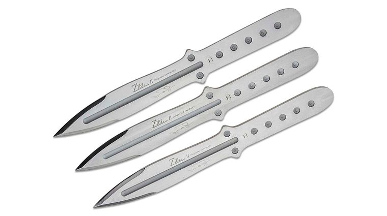 Boker Magnum John Bailey Ziel Set of 3 Throwing Knives, Leather Sheath ...