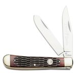 Boker Traditional Series 2.0 Trapper, Smooth Blue Bone Handles with Nickel  Silver Bolsters, D2 Blade 4.25 Closed - KnifeCenter - 110828