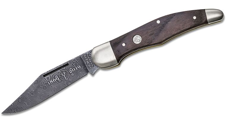 Boker 150th Anniversary 20-20 Pocket Knife Steam Engine Damascus Blade ...