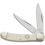German Eye Brand Two-Blade Congress 3.38 Closed, Yellow Celluloid Handles  - KnifeCenter - GE54Y - Discontinued