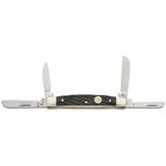 Boker Traditional Series 2.0 Congress Slipjoint Pocket Knife, 3.5 inch Closed, D2 Polished Blades, Black Jigged Bone Handles with Nickel Silver Bolsters