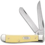 Case Yellow Synthetic Mini Trapper Pocket Knife 3-1/2 inch Closed (3207 CS)