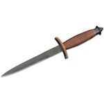 CAS Hanwei V-42 WWII Dagger 7 inch Blade, Stacked Leather Handle, Leather Sheath