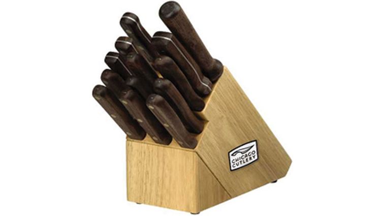 Chicago Cutlery Walnut Tradition Knife Set with Block (14-Piece
