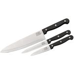 9 Piece Chicago Cutlery Steak Knives & Scissors Black Handle 12G18D