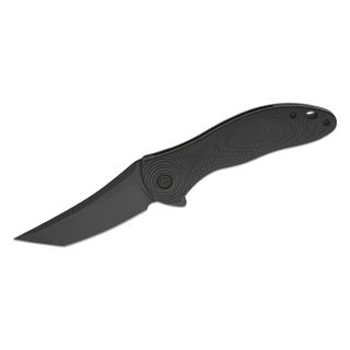 CIVIVI Knives Jim O'Young Synergy 4 Flipper Knife 3.94 inch Nitro-V Black Tanto Blade, 3D Black G10 Handles