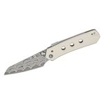 CIVIVI Knives Snecx Vision FG Superlock Folding Knife 3.54 inch Damascus Reverse Tanto Blade, Ivory G10 Handles