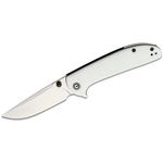 CIVIVI Knives C2019F-1 Badlands Vagabond Flipper Knife 3.25 inch S35VN Satin Blade, White FRN Handles - KnifeCenter Exclusive