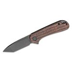 CIVIVI Knives C907T-C Elementum Tanto Flipper Knife 2.96 inch D2 Black Stonewashed Blade, Dark Brown Matrix Micarta Handles