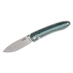 CJRB Cutlery Ria Folding Knife 2.95 inch CPM-S35VN Stonewashed Drop Point Blade, Denim Micarta Handles - KnifeCenter Exclusive