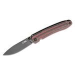 CJRB Cutlery Ria Folding Knife 2.95 inch AR-RPM9 Black Drop Point Blade, Red/Black Layered Micarta Handles - KnifeCenter Exclusive