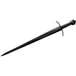 Cold Steel 88ARM Man at Arms Arming Sword 28 inch Blued 1090 Double Edged Blade, Black Leather Handle