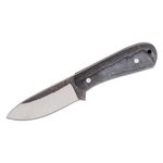 Condor Tool & Knife CTK236-5HC Bushcraft Basic Camp Knife 5 Carbon Steel  Black Blade, Hardwood Handle, Leather Sheath - KnifeCenter