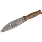 Condor Tool & Knife CTK242-8 Primitive Bush Knife 8 inch Blasted Satin Stainless Steel Blade, Hardwood Handle, Leather Sheath