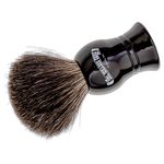 Colonel Conk #1001 Standard Pure Badger Shave Brush, Black Resin Handle