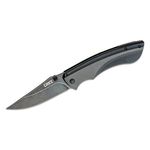 Columbia River CRKT 4123K MJ Lerch Burnout Assisted Folding Knife 3.66 inch Black Stonewashed Plain Blade, Black G10 and Stainless Steel Handles