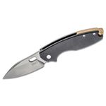 Columbia River CRKT 5317D2 Jesper Voxnaes Pilar III Folding Knife 2.967 inch D2 Stonewashed Plain Blade, Black G10 and Stainless Steel Handles