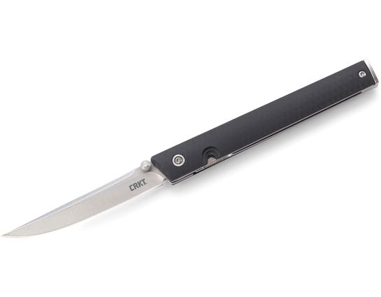 Columbia River CRKT 7096 Richard Rogers CEO Gentleman's Folding Knife 3.107 inch Satin Plain Blade, Black GRN Handles