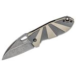 Columbia River CRKT 2440 Lucas Burnley Heron Folding Knife 2.926 inch Black Stonewashed Modified Wharncliffe, G10 and Carbon Fiber Handle with Stainless Steel Lock