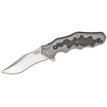 Columbia River CRKT K210CFXP Ken Onion Motley Flipper Knife 3.875 inch Satin Plain Blade, Titanium Handles with Carbon Fiber Inlays