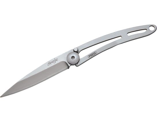 Deejo Knives Naked 37g Folding Knife 3.75 Satin Plain 