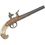 Denix Replica 1680 Italian 3-Barrel Flintlock Pistol, Brass, Non-Firing -  KnifeCenter - 1016/L
