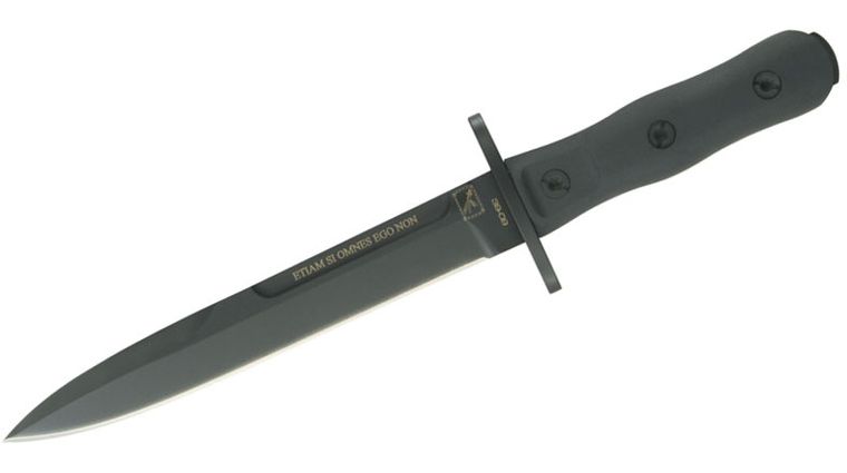 Extrema Ratio Ordinan C.O.F.S. Dagger 7.09 inch Black N690 Double Edge Blade, Forprene Handles, Double Style Sheath